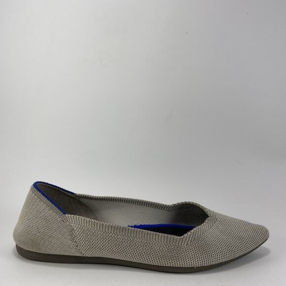 Rothy’s The Point Pointed Toe Flats Womens Size 5.5 Birdsye Flax Gray Rothys - Picture 1 of 9